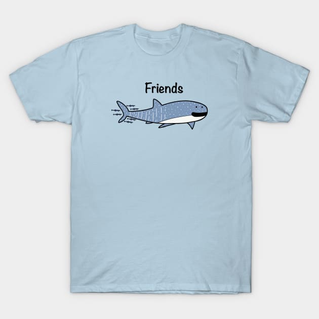 Whale Shark Friends T-Shirt by Coconut Moe Illustrations